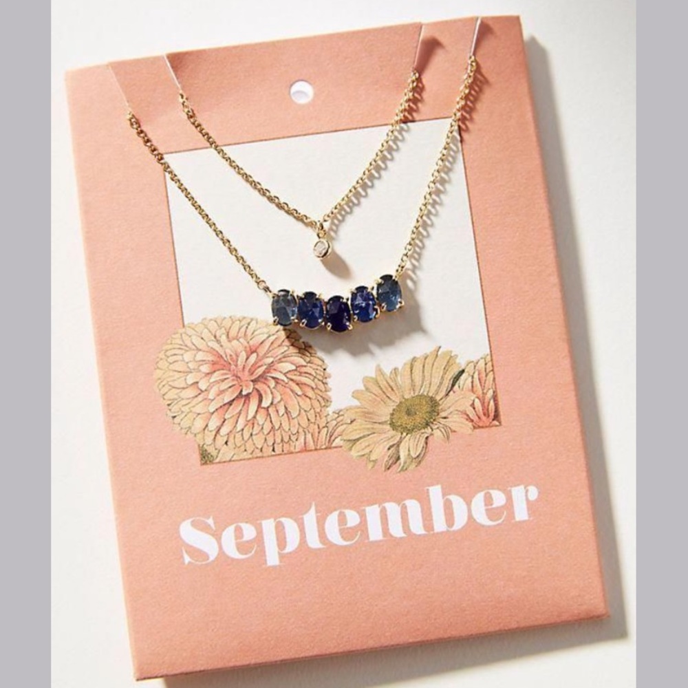 🆕NWT Anthropologie September Birthstone Necklace